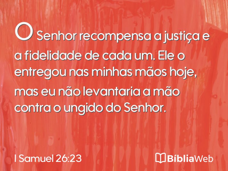 I Samuel 26:23 em imagem para compartilhar
