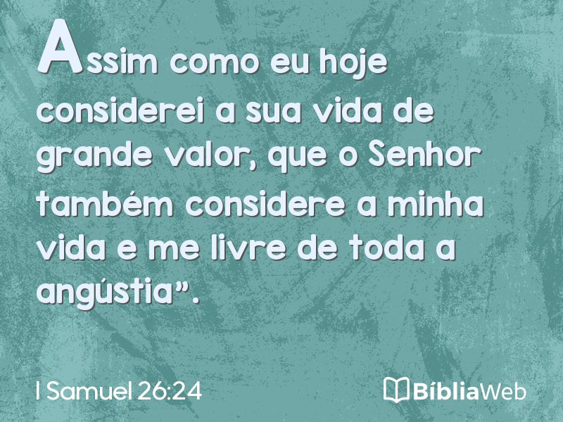 I Samuel 26:24 em imagem para compartilhar