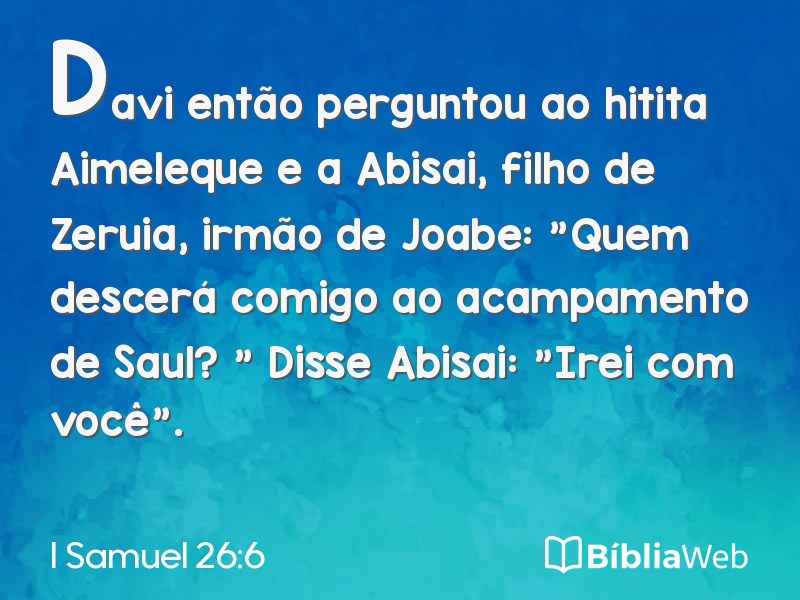 I Samuel 26:6 em imagem para compartilhar