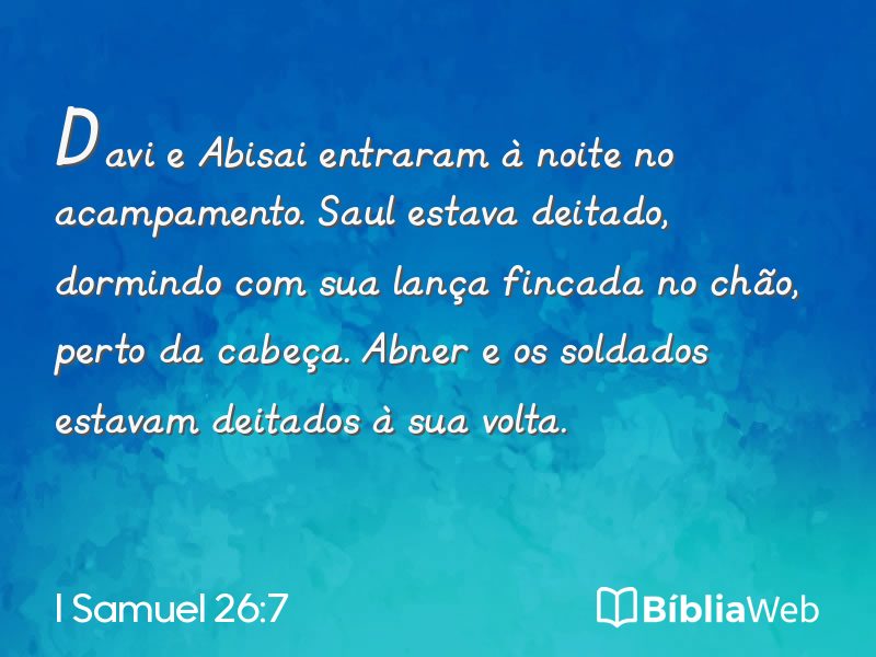 I Samuel 26:7 em imagem para compartilhar