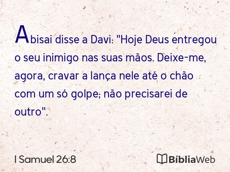 I Samuel 26:8 em imagem para compartilhar