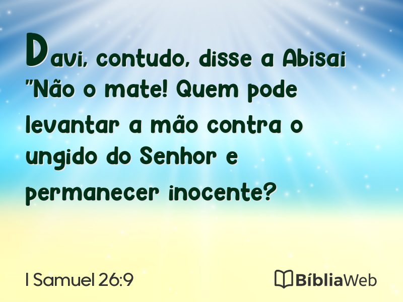 I Samuel 26:9 em imagem para compartilhar