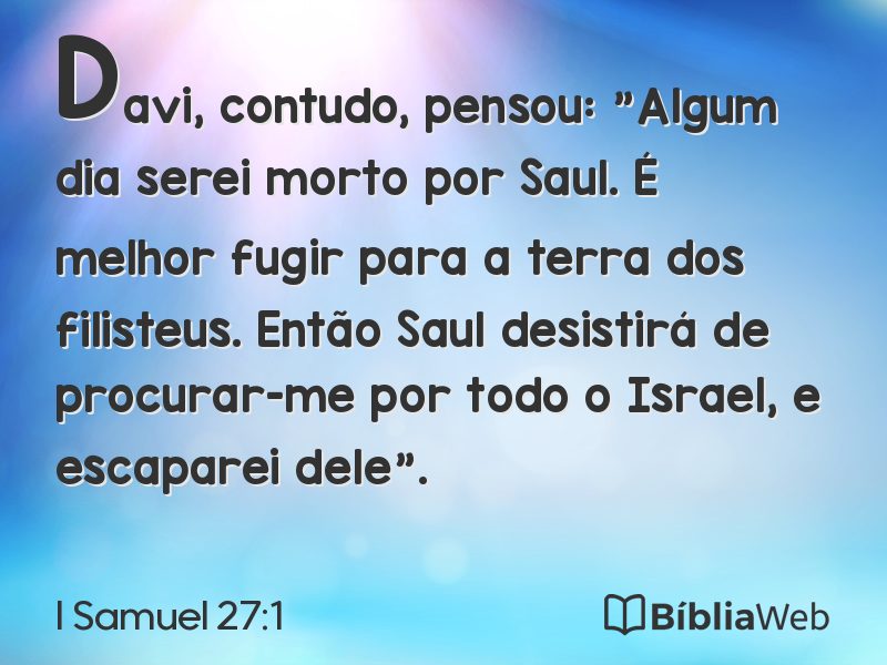 I Samuel 27:1 em imagem para compartilhar