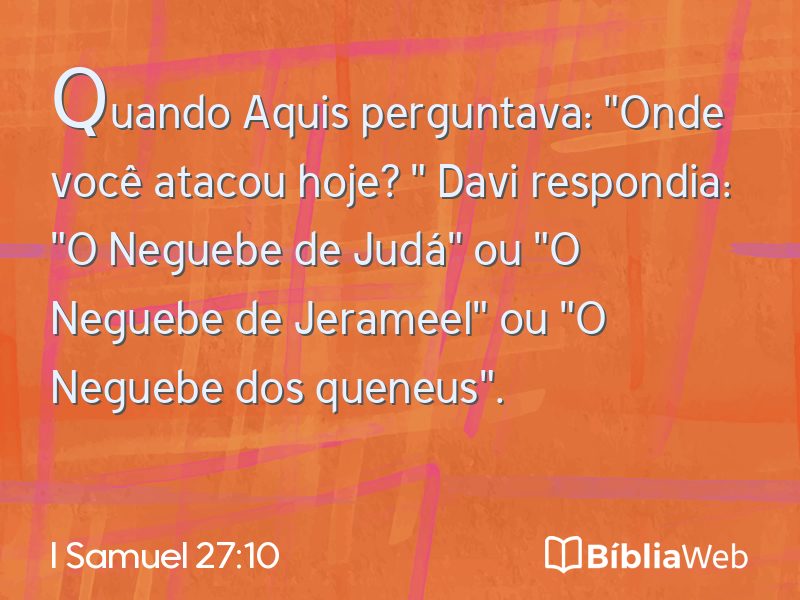 I Samuel 27:10 em imagem para compartilhar