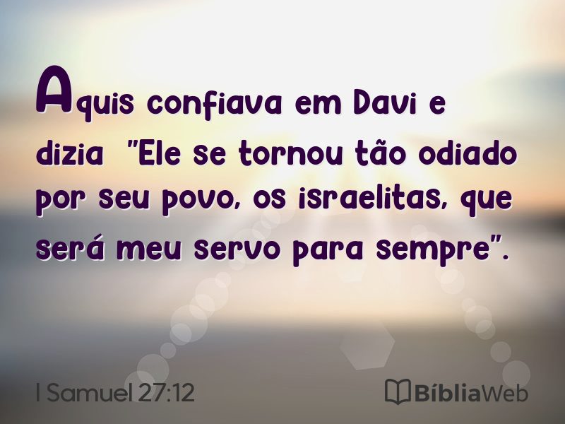 I Samuel 27:12 em imagem para compartilhar