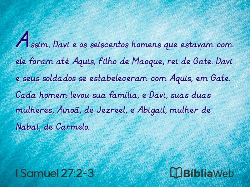 I Samuel 27:2-3 em imagem para compartilhar