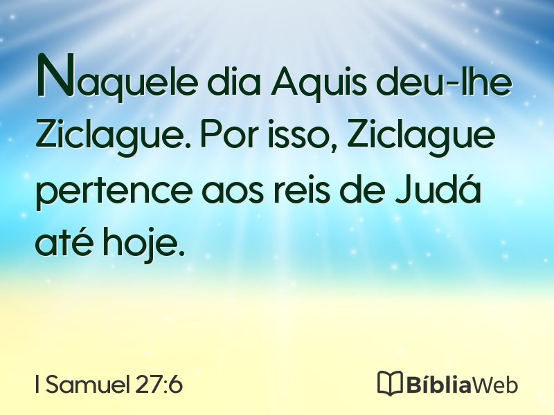 I Samuel 27:6 em imagem para compartilhar