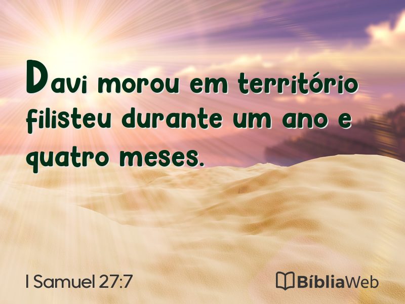 I Samuel 27:7 em imagem para compartilhar