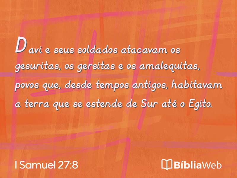 I Samuel 27:8 em imagem para compartilhar
