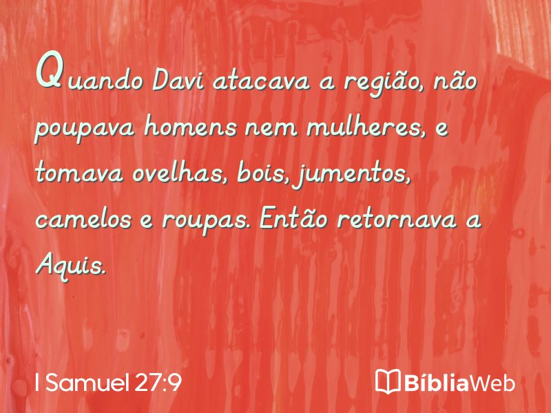 I Samuel 27:9 em imagem para compartilhar