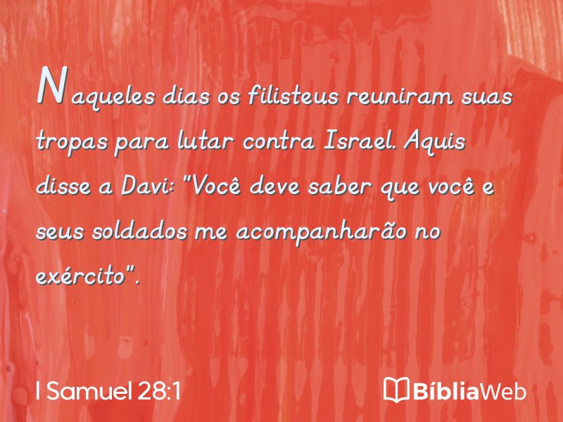 I Samuel 28:1 em imagem para compartilhar