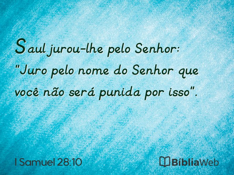 I Samuel 28:10 em imagem para compartilhar