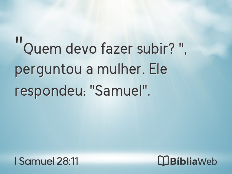 I Samuel 28:11 em imagem para compartilhar
