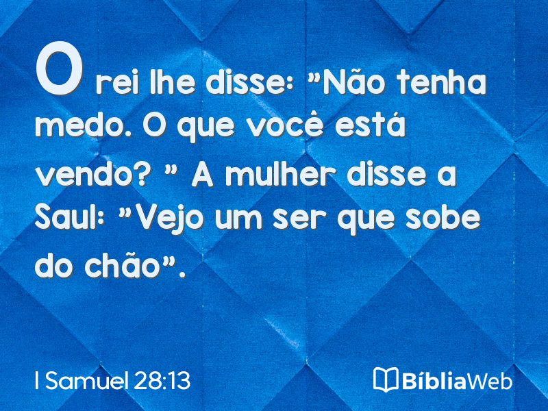 I Samuel 28:13 em imagem para compartilhar