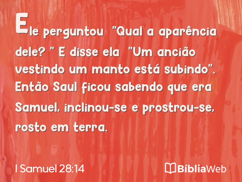I Samuel 28:14 em imagem para compartilhar