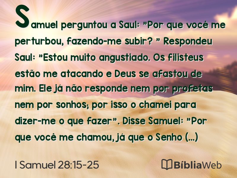 I Samuel 28:15-25 em imagem para compartilhar