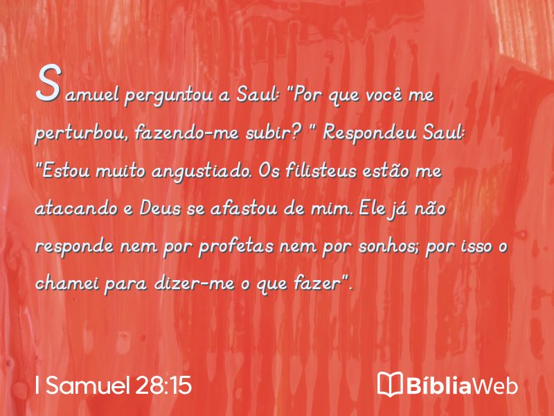 I Samuel 28:15 em imagem para compartilhar