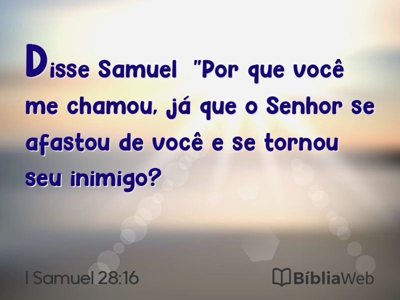 I Samuel 28:16 em imagem para compartilhar