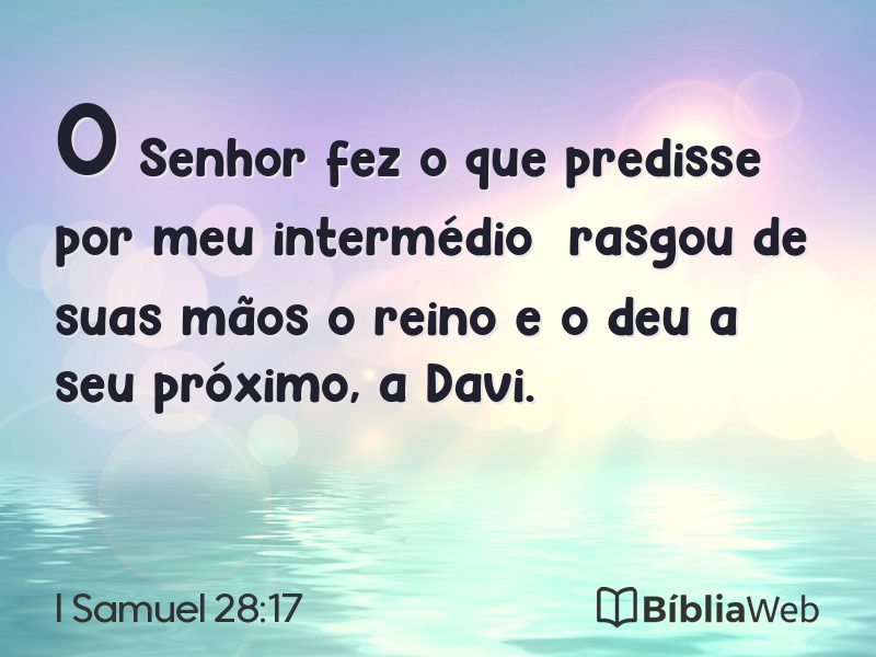 I Samuel 28:17 em imagem para compartilhar