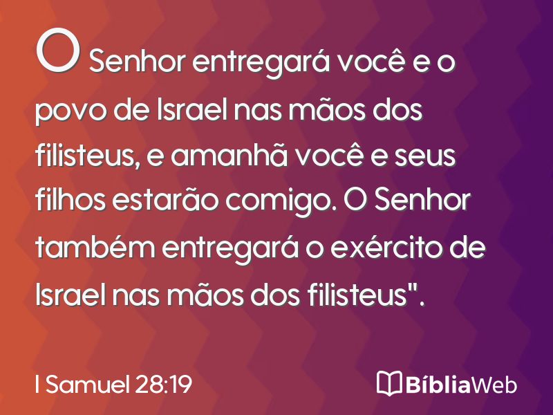 I Samuel 28:19 em imagem para compartilhar