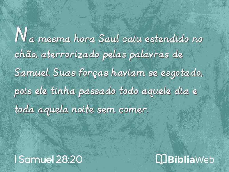 I Samuel 28:20 em imagem para compartilhar