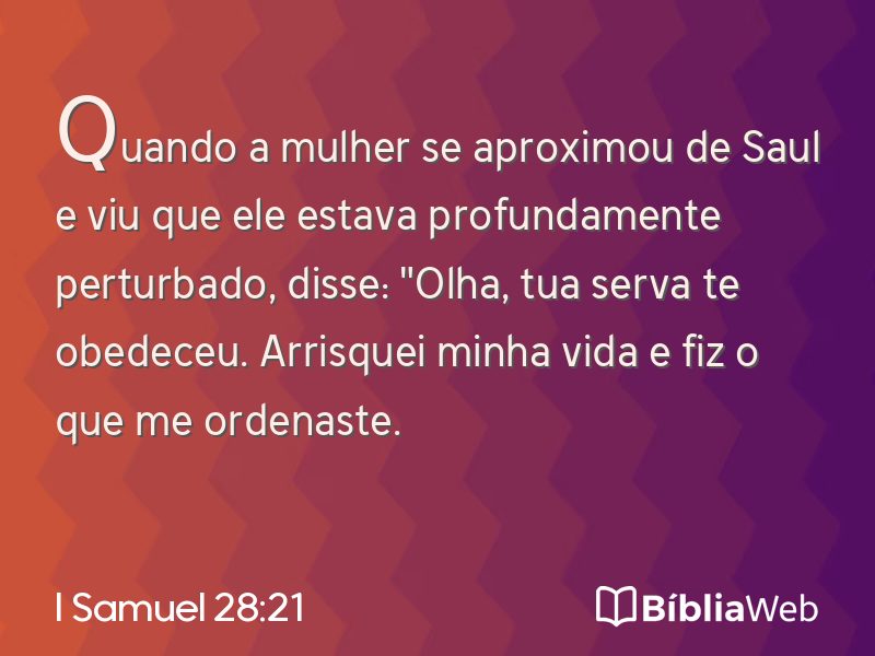 I Samuel 28:21 em imagem para compartilhar