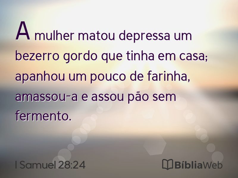 I Samuel 28:24 em imagem para compartilhar