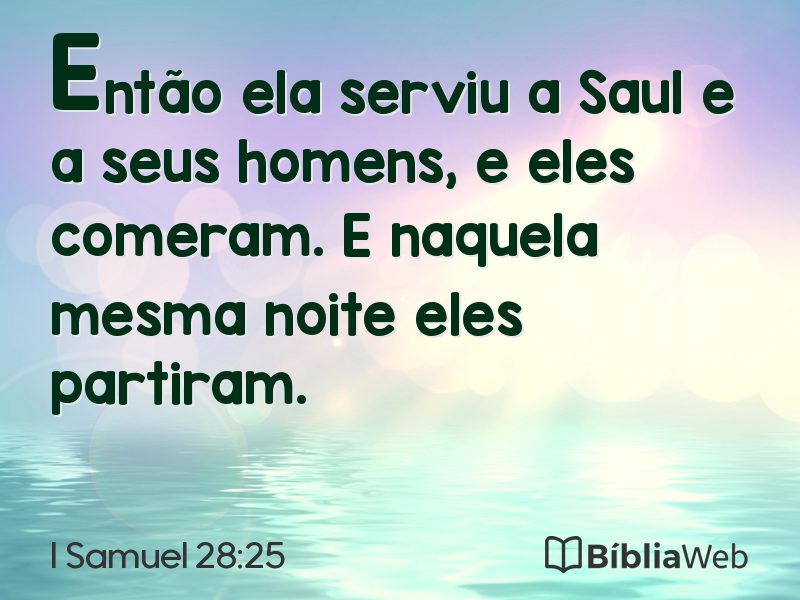 I Samuel 28:25 em imagem para compartilhar