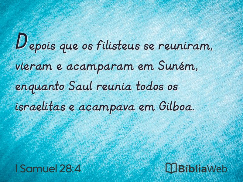 I Samuel 28:4 em imagem para compartilhar