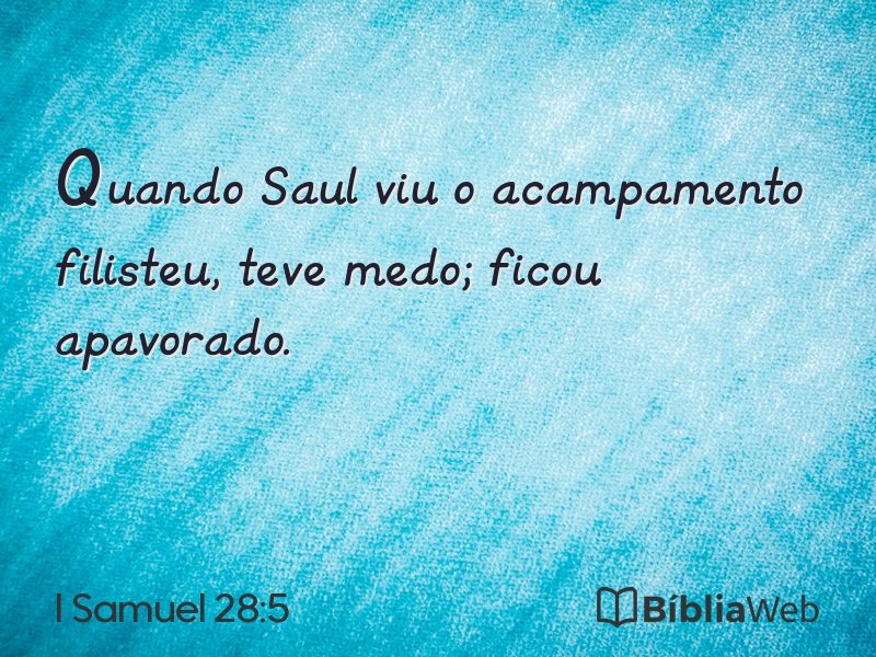I Samuel 28:5 em imagem para compartilhar