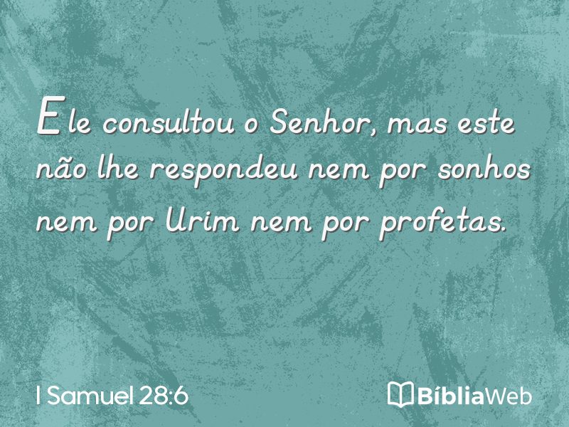 I Samuel 28:6 em imagem para compartilhar