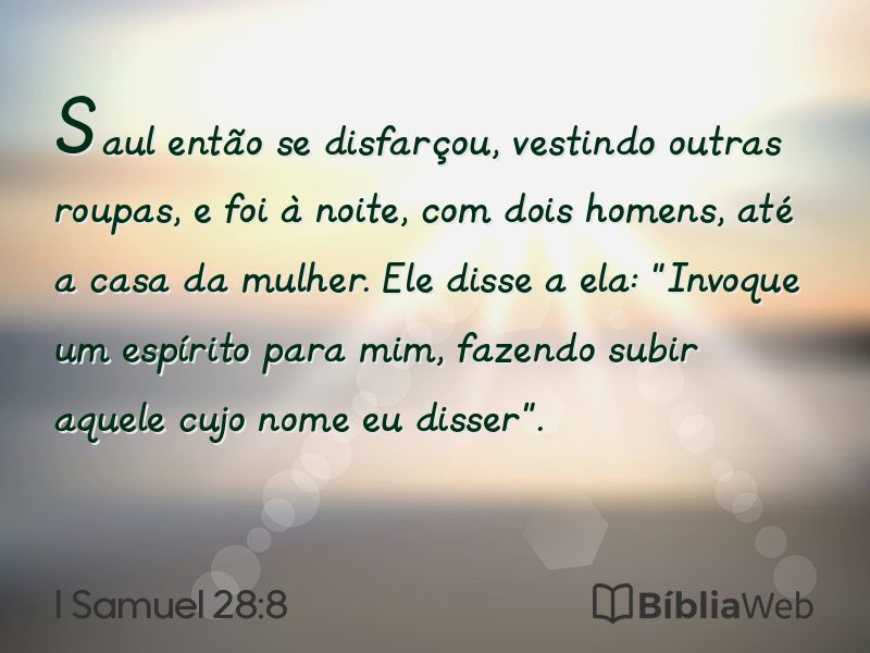 I Samuel 28:8 em imagem para compartilhar