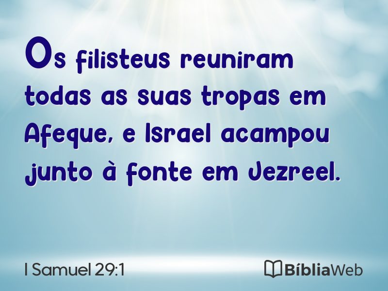 I Samuel 29:1 em imagem para compartilhar