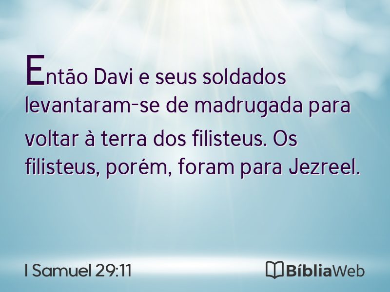 I Samuel 29:11 em imagem para compartilhar