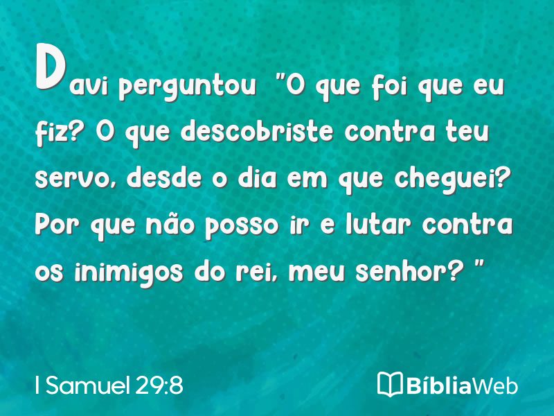 I Samuel 29:8 em imagem para compartilhar