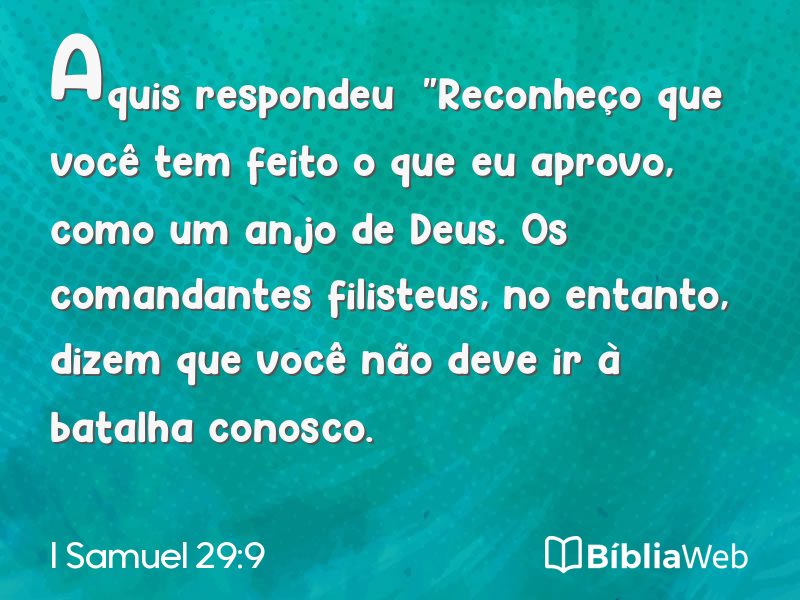I Samuel 29:9 em imagem para compartilhar