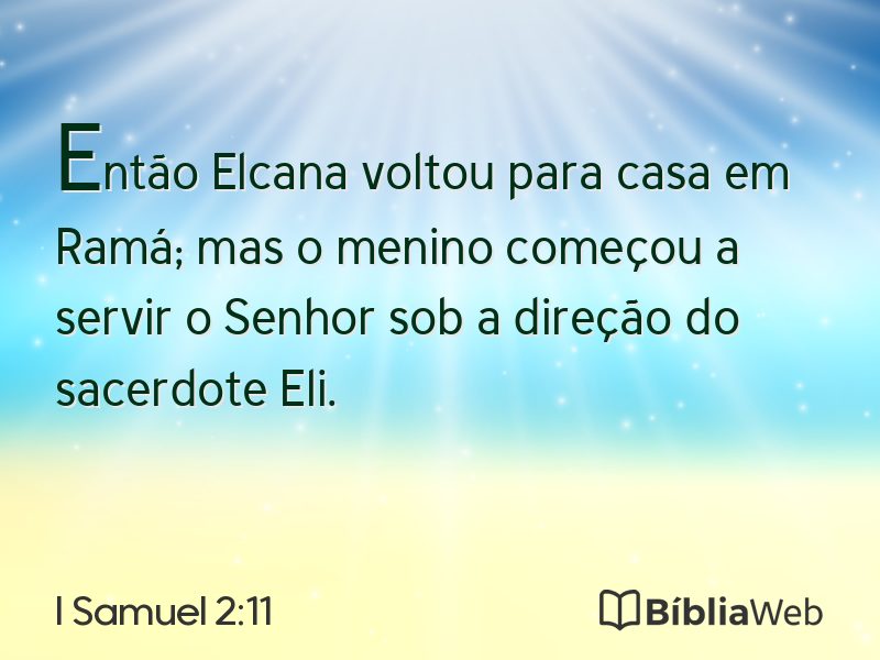 I Samuel 2:11 em imagem para compartilhar