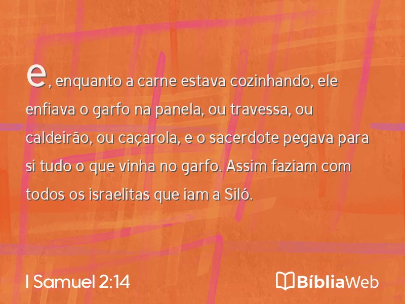 I Samuel 2:14 em imagem para compartilhar