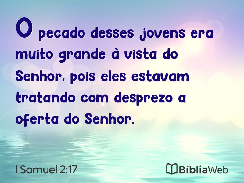 I Samuel 2:17 em imagem para compartilhar