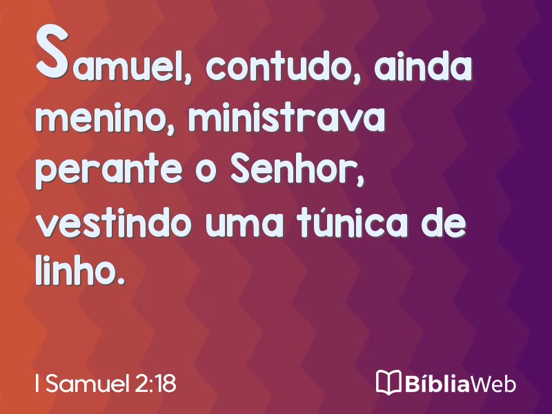 I Samuel 2:18 em imagem para compartilhar