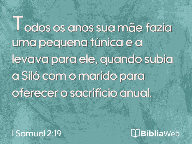 I Samuel 2:19 em imagem para compartilhar