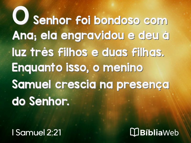 I Samuel 2:21 em imagem para compartilhar