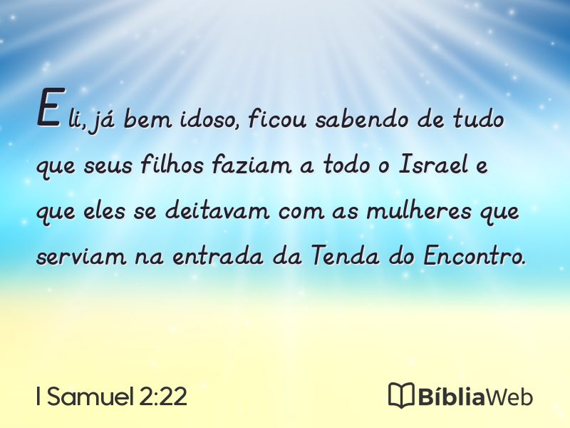 I Samuel 2:22 em imagem para compartilhar