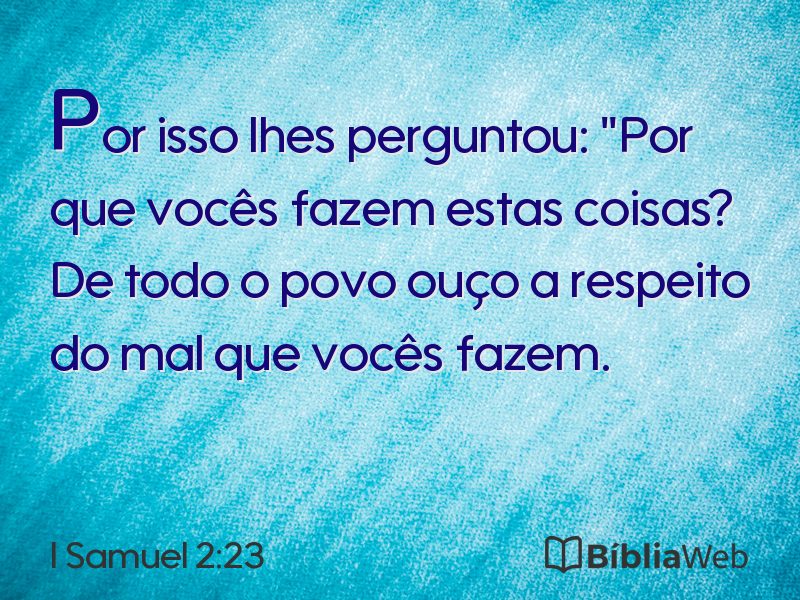 I Samuel 2:23 em imagem para compartilhar
