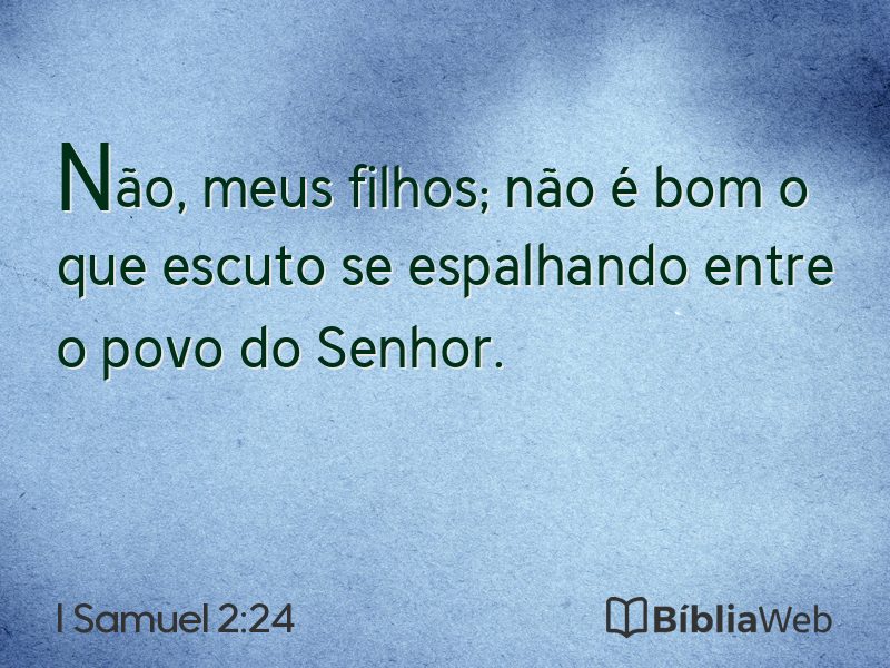 I Samuel 2:24 em imagem para compartilhar