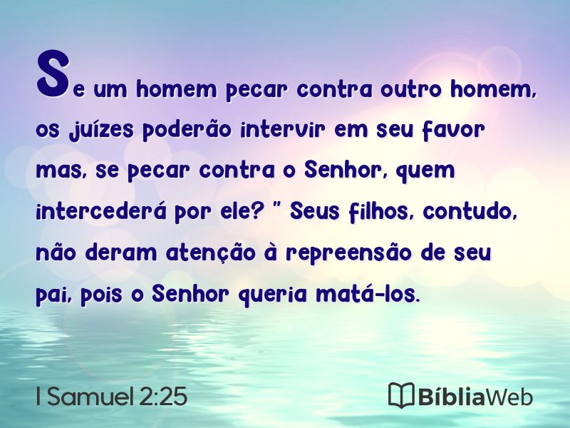 I Samuel 2:25 em imagem para compartilhar
