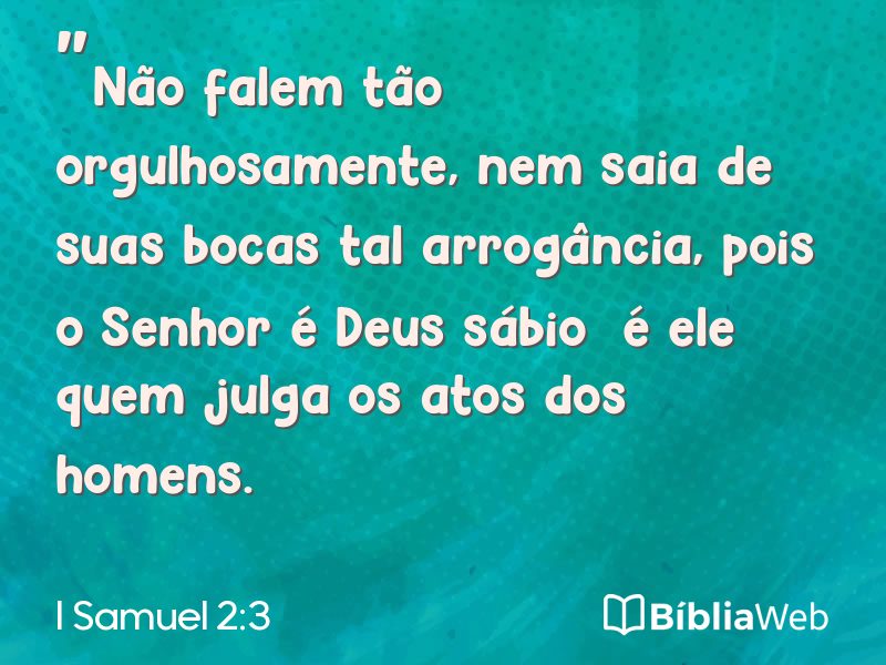 I Samuel 2:3 em imagem para compartilhar
