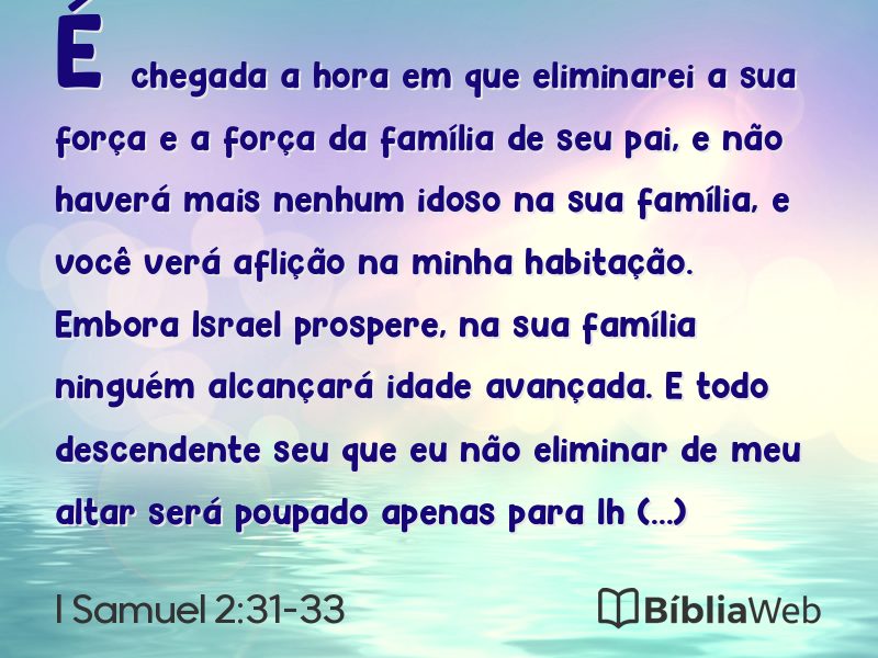 I Samuel 2:31-33 em imagem para compartilhar