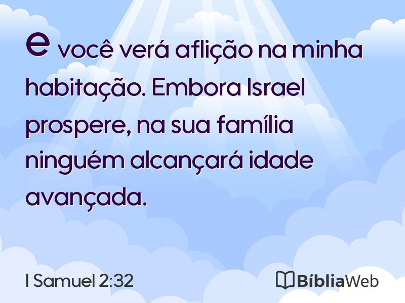 I Samuel 2:32 em imagem para compartilhar