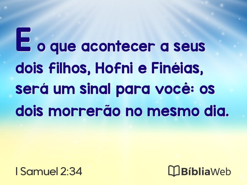 I Samuel 2:34 em imagem para compartilhar
